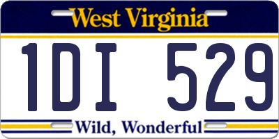 WV license plate 1DI529
