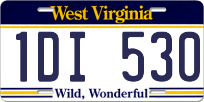 WV license plate 1DI530