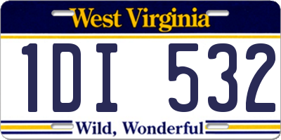 WV license plate 1DI532