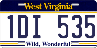WV license plate 1DI535