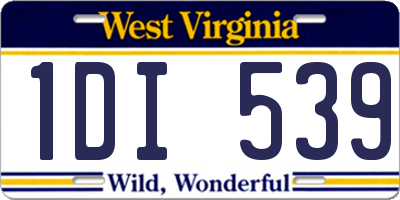 WV license plate 1DI539