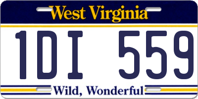 WV license plate 1DI559