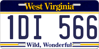 WV license plate 1DI566