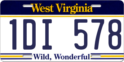 WV license plate 1DI578