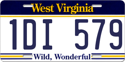 WV license plate 1DI579