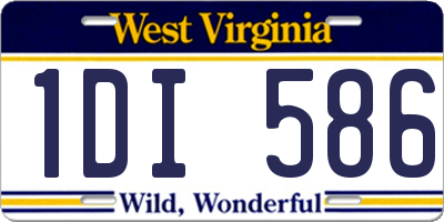 WV license plate 1DI586