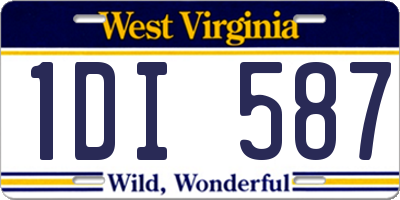 WV license plate 1DI587