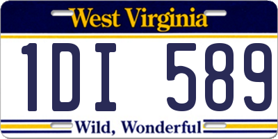 WV license plate 1DI589