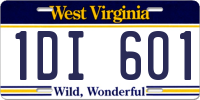WV license plate 1DI601