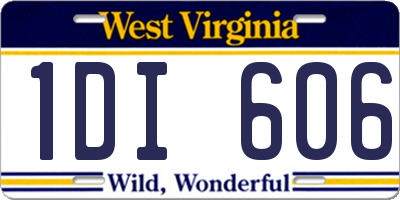 WV license plate 1DI606