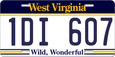 WV license plate 1DI607