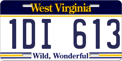 WV license plate 1DI613