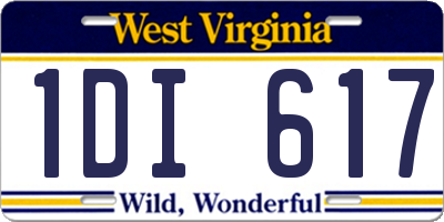 WV license plate 1DI617