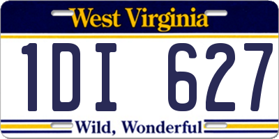WV license plate 1DI627
