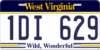WV license plate 1DI629