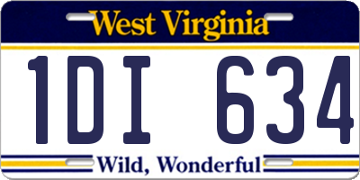 WV license plate 1DI634
