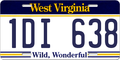 WV license plate 1DI638