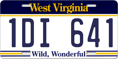 WV license plate 1DI641