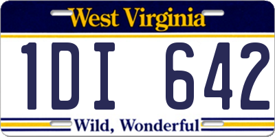 WV license plate 1DI642