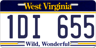 WV license plate 1DI655