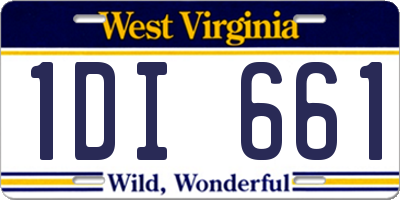 WV license plate 1DI661