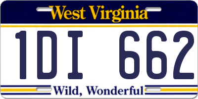WV license plate 1DI662