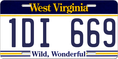 WV license plate 1DI669
