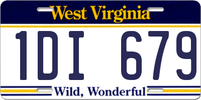 WV license plate 1DI679