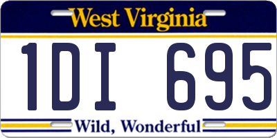 WV license plate 1DI695