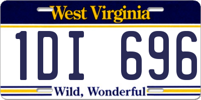 WV license plate 1DI696
