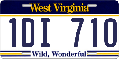 WV license plate 1DI710