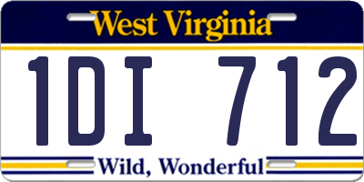 WV license plate 1DI712