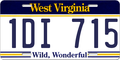 WV license plate 1DI715