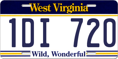 WV license plate 1DI720