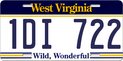 WV license plate 1DI722