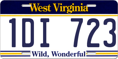 WV license plate 1DI723