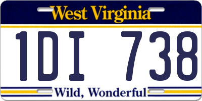 WV license plate 1DI738