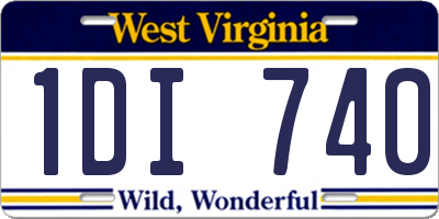 WV license plate 1DI740
