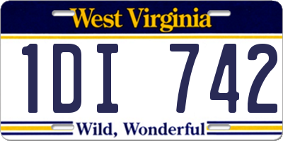 WV license plate 1DI742
