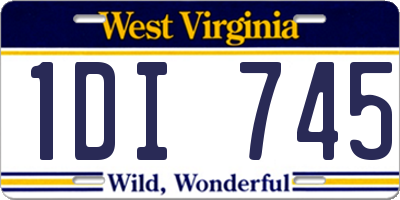 WV license plate 1DI745