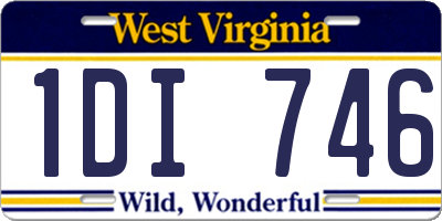 WV license plate 1DI746