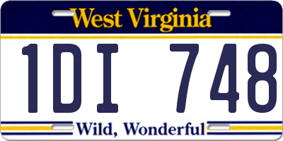 WV license plate 1DI748
