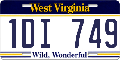 WV license plate 1DI749
