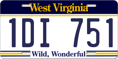 WV license plate 1DI751