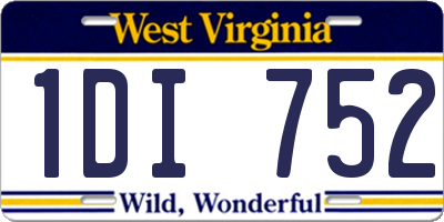 WV license plate 1DI752