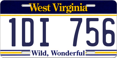 WV license plate 1DI756