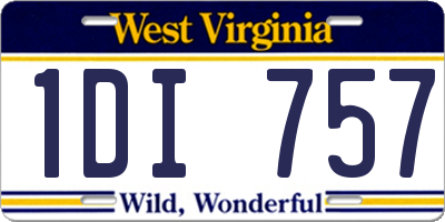 WV license plate 1DI757