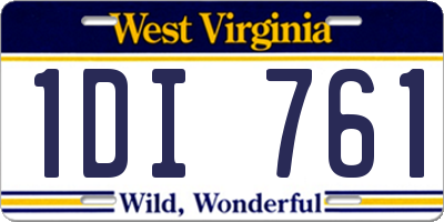 WV license plate 1DI761