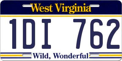WV license plate 1DI762
