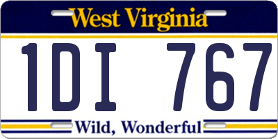 WV license plate 1DI767